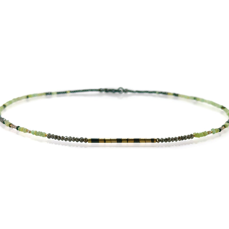 Green and Brown Diamond Necklace