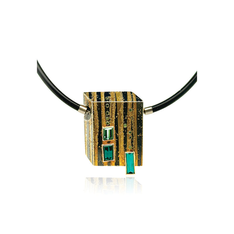 Tourmaline and Diamond "Clasp"