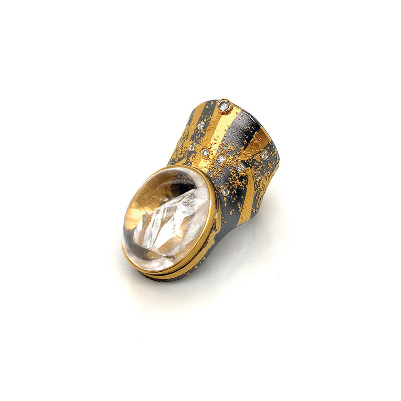 Quartz Crystal in Quartz Ring