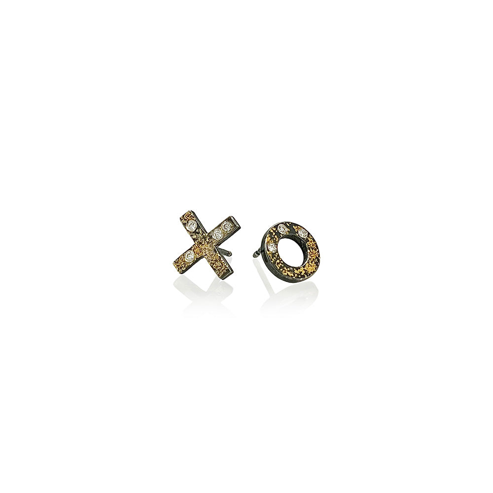 x &amp; O stud earrings